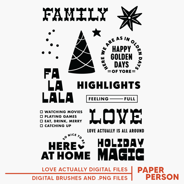 Holiday: Love Actually Stamp Digital Files