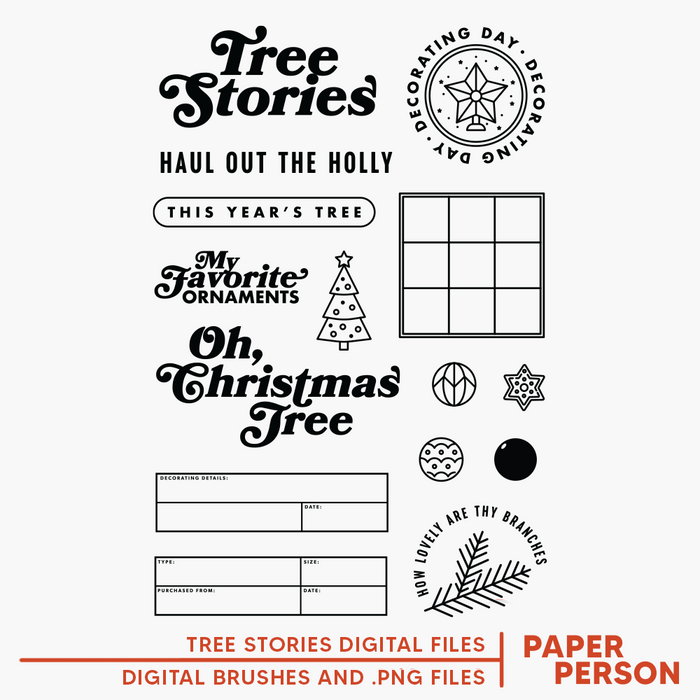 Holiday: Tree Stories Stamp Digital Files