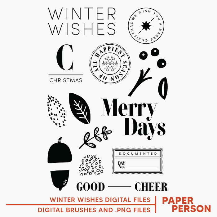 Holiday: Winter Wishes Stamp Digital Files