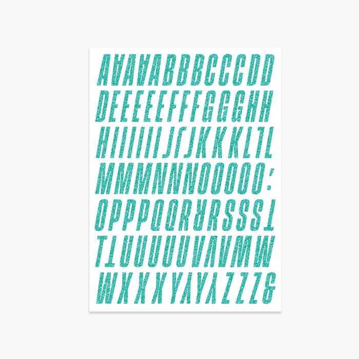 Glitter Alpha Rub-ons