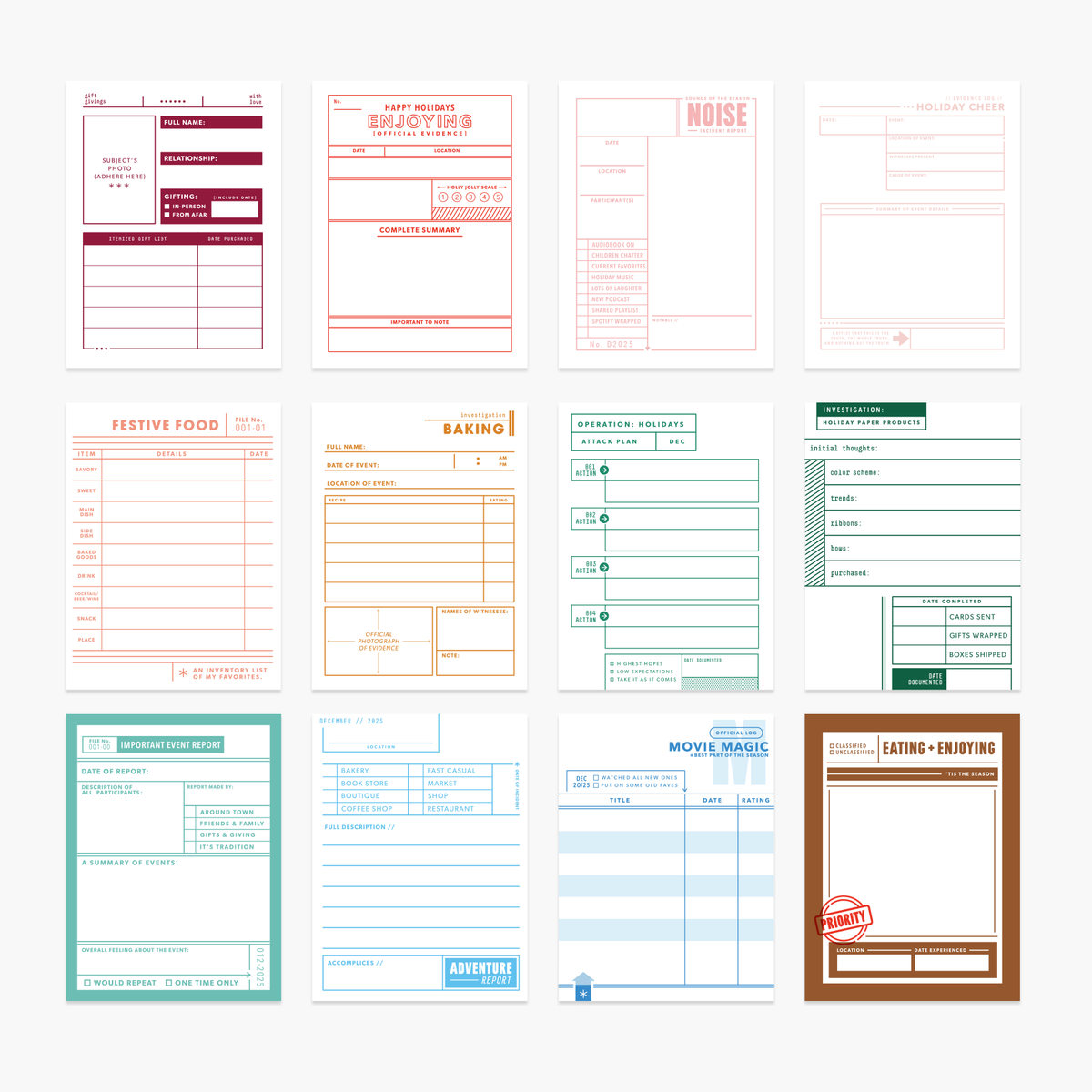 Operation: December Journal Cards – Paper Person