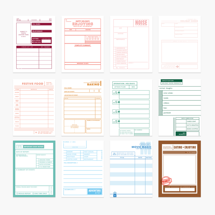 Operation: December Journal Cards