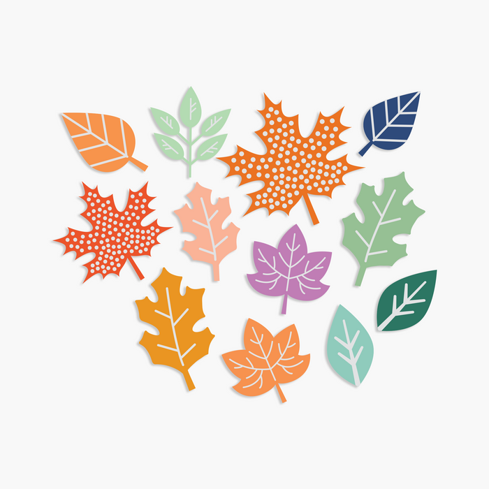 Silver Leaves Die Cut Pack