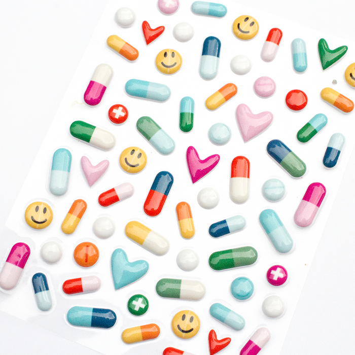 Happy Pills Puffy Stickers