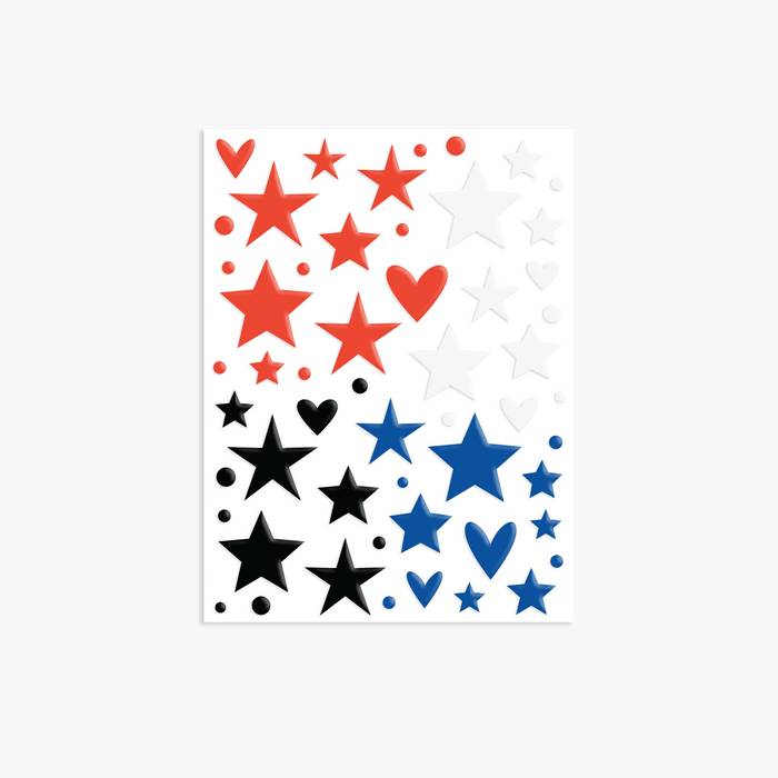 USA Stars Puffy Stickers