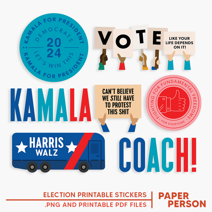 Election Printable Stickers