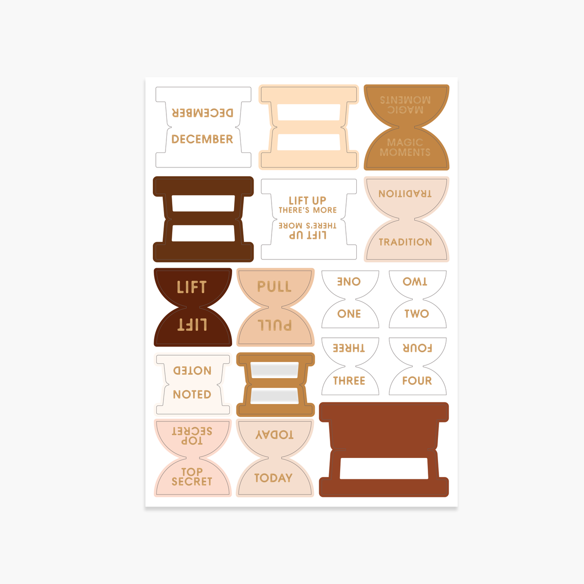 Neutral Tab Stickers – Paper Person