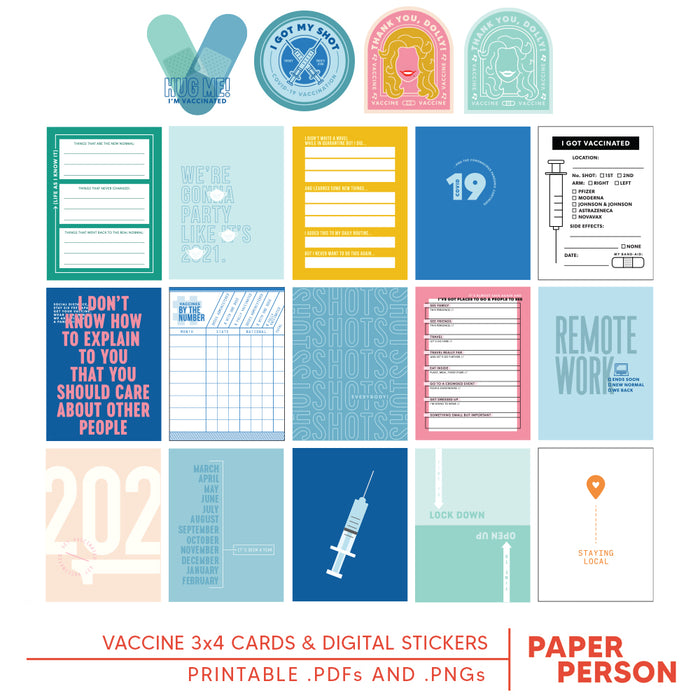 Vaccine Printable Cards & Stickers