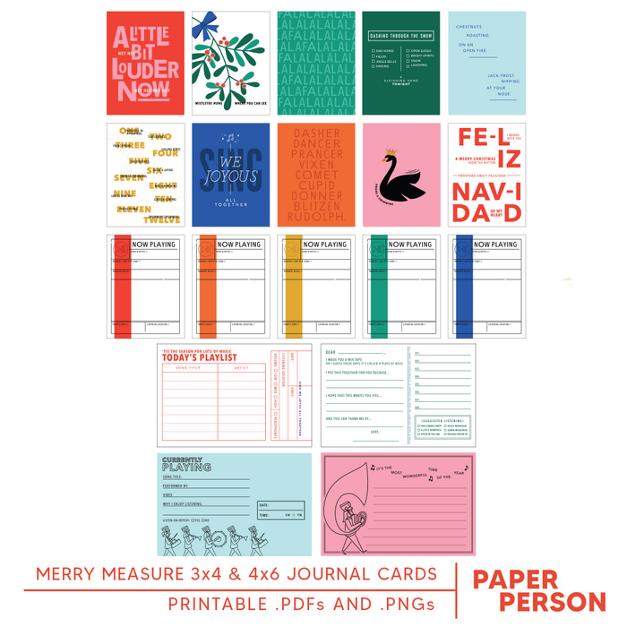 Merry Measure Printable Cards